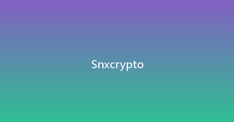 Snxcrypto 