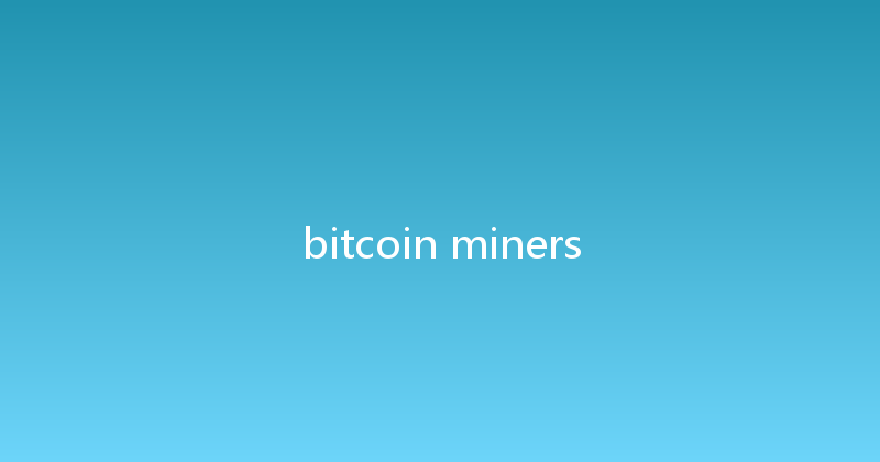 bitcoin miners 