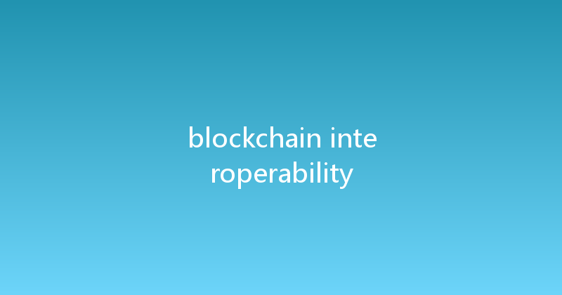 blockchain interoperability 