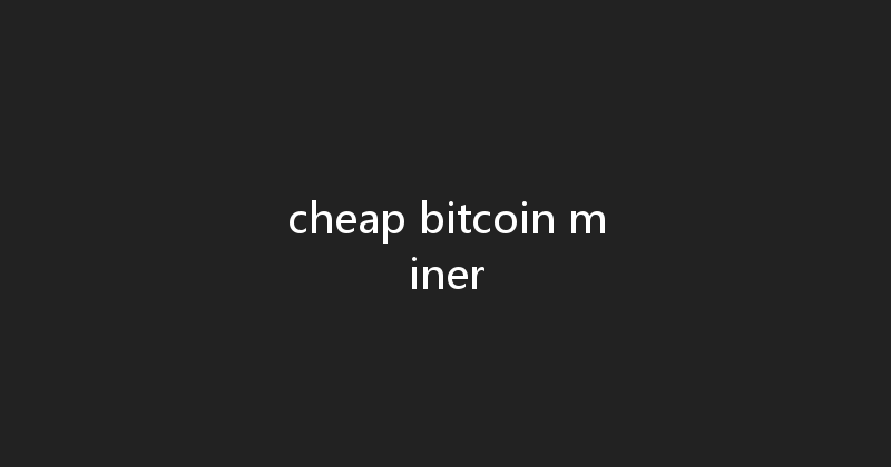 cheap bitcoin miner 