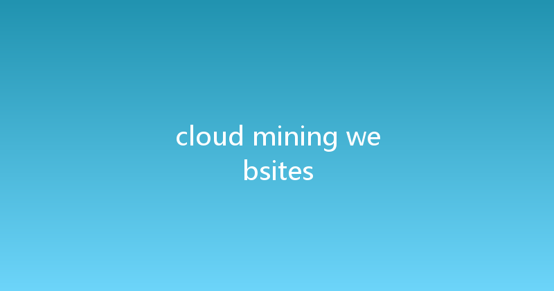 cloud mining websites 