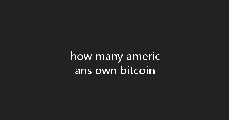 how many americans own bitcoin 