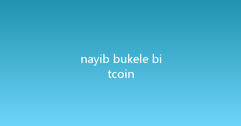 nayib bukele bitcoin 